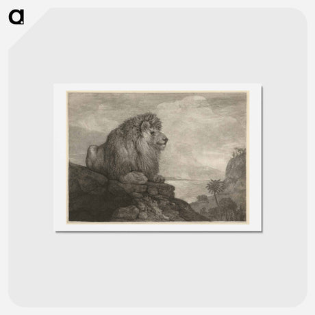 アートポストカード-A Lion Resting on a Rock
 - ジョージ スタッブス Postcard.