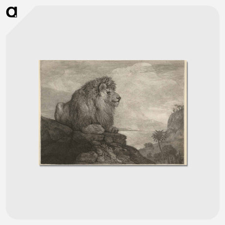 アートポストカード-A Lion Resting on a Rock
 - ジョージ スタッブス Postcard.