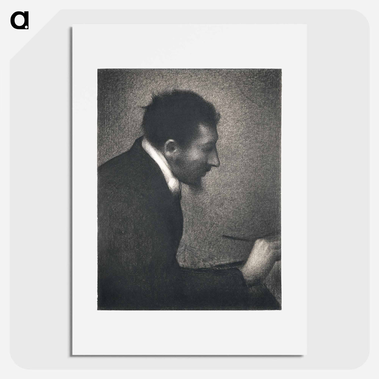 アートポスター-Portrait of Edmond Francois Aman-Jean - ジョルジュ スーラ Poster.