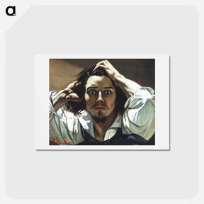 アートポストカード-The Desperate Man (Self-Portrait) - ギュスターヴ クールベ Postcard.