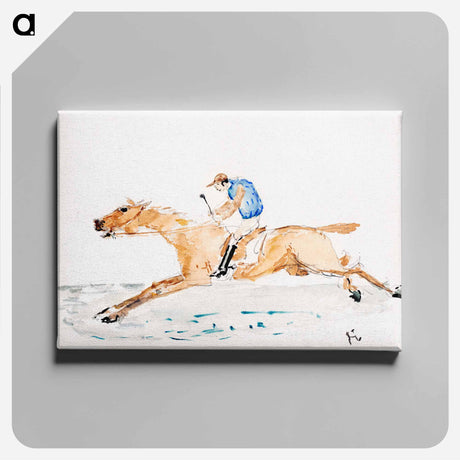 アートパネル-Jockey au Galop - アンリ ド トゥールーズ ロートレック Canvas.