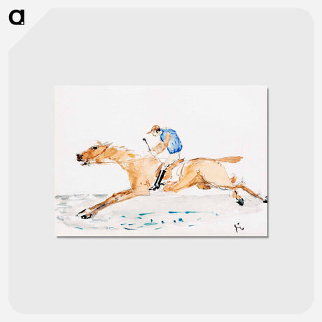 アートポストカード-Jockey au Galop - アンリ ド トゥールーズ ロートレック Postcard.