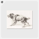 アートポストカード-Standing barking dog - ジャン ベルナール Postcard.