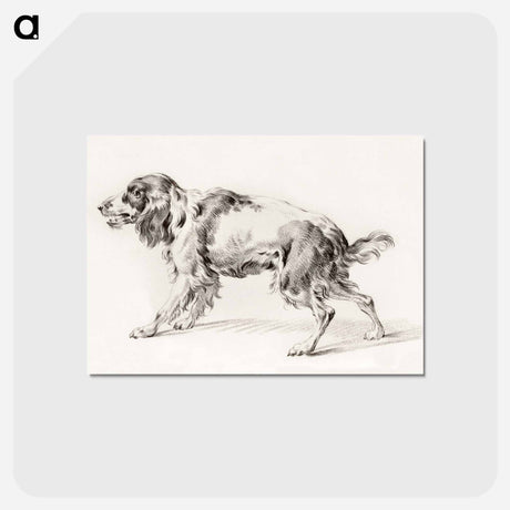 アートポストカード-Standing barking dog - ジャン ベルナール Postcard.