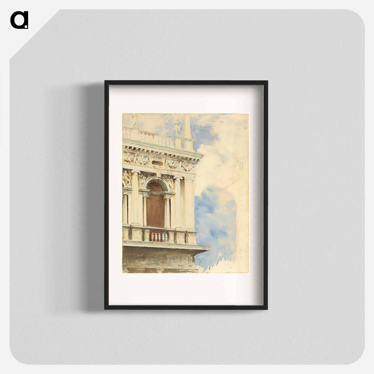 A Corner of the Library in Venice - John Singer Sargent Poster.