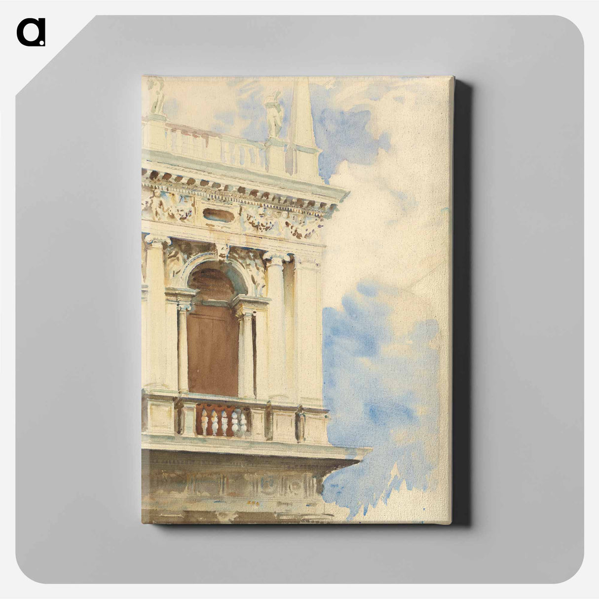 アートパネル-A Corner of the Library in Venice - ジョン シンガー サージェント Canvas.