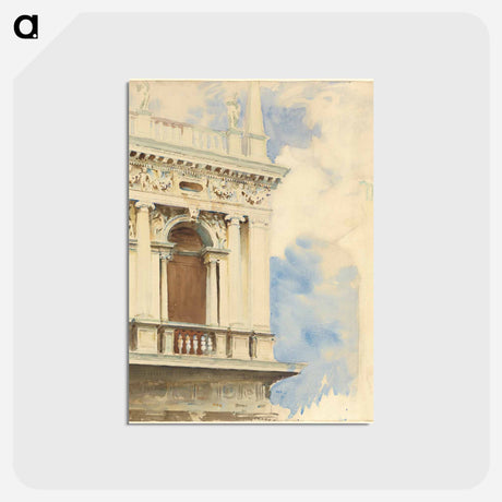 アートポストカード-A Corner of the Library in Venice - ジョン シンガー サージェント Postcard.