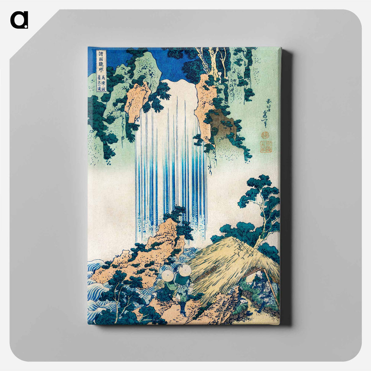 Yoro Waterfall in Mino Province - Katsushika Hokusai Canvas.