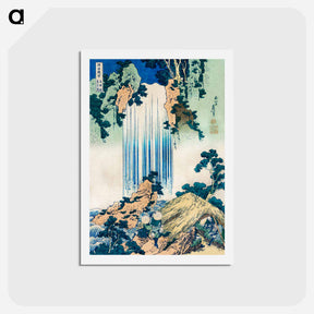 アートポストカード-Yoro Waterfall in Mino Province - 葛飾 北斎 Postcard.