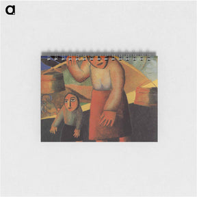 アートメモ帳-Peasant Woman with Buckets and a Child - カジミール マレーヴィチ Memo.
