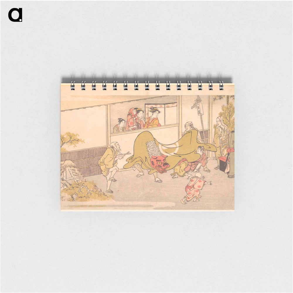 The Lion Dance - 喜多川 歌麿 Memo.