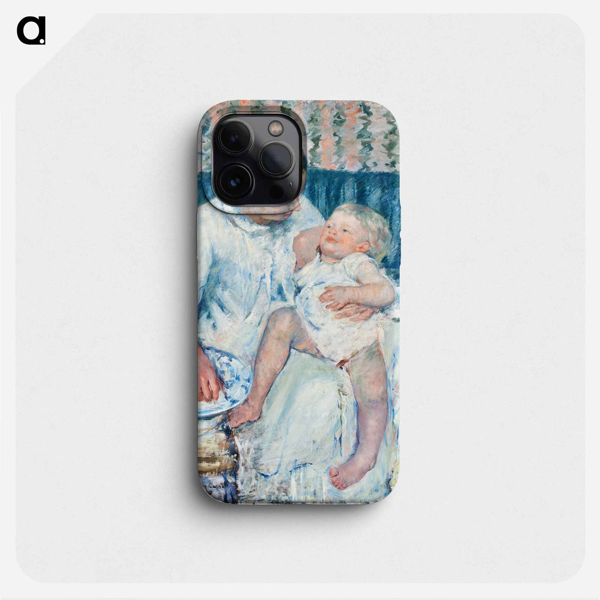 Mother About to Wash Her Sleepy Child - メアリー カサット Phone Case.