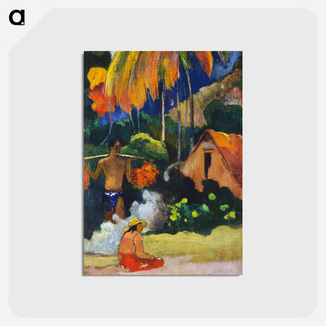 アートポストカード-Landscape in Tahiti - ポール ゴーギャン Postcard.