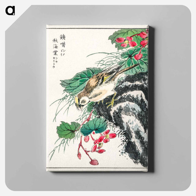 アートパネル-Japanese Hawfinch and Pirus Spectabilis
 - 鳥類図鑑 Canvas.