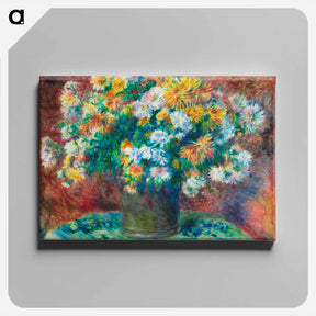 アートパネル-Chrysanthemums - ピエール オーギュスト ルノワール Canvas.