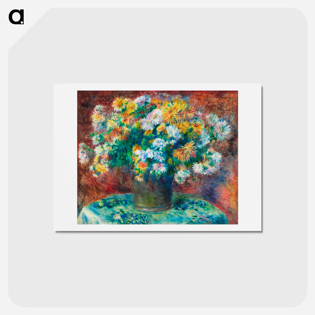アートポストカード-Chrysanthemums - ピエール オーギュスト ルノワール Postcard.