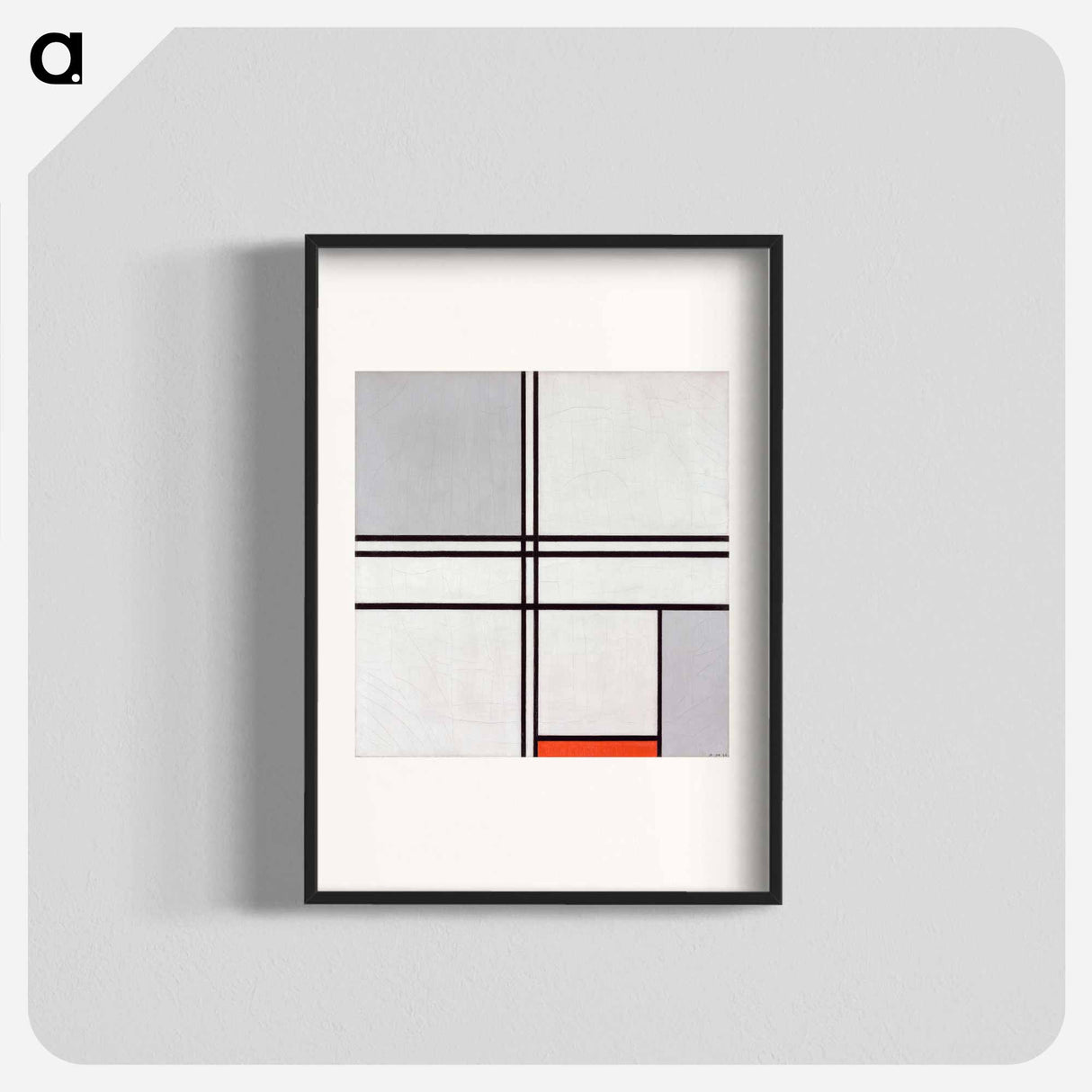 Composition (No. 1) Gray-Red - Piet Mondrian Poster.