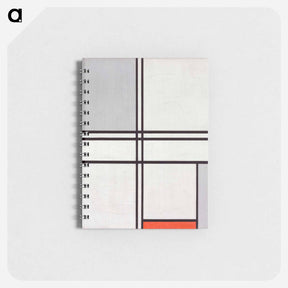 アートメモ帳-Composition (No. 1) Gray-Red - ピエト モンドリアン Memo.