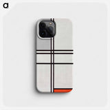 Composition (No. 1) Gray-Red - Piet Mondrian Phone Case.