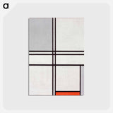 Composition (No. 1) Gray-Red - ピエト モンドリアン Postcard.