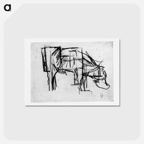 アートポストカード-Composition (The Cow) - テオ ファン ドゥースブルフ Postcard.