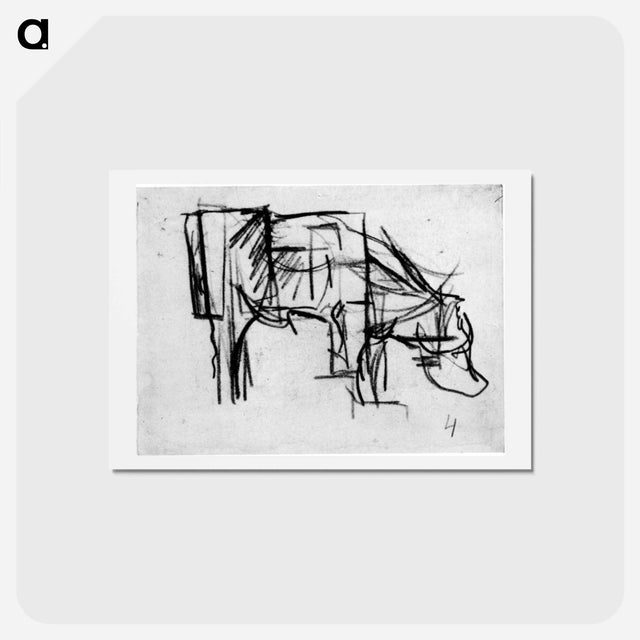 アートポストカード-Composition (The Cow) - テオ ファン ドゥースブルフ Postcard.