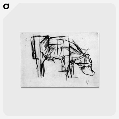 アートポストカード-Composition (The Cow) - テオ ファン ドゥースブルフ Postcard.