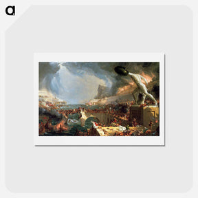アートポストカード-The Course of Empire: Destruction - トーマス コール Postcard.