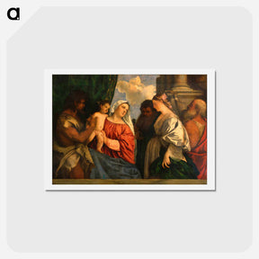 アートポストカード-The Virgin and Child with Four Saints - ティツィアーノ ヴェチェッリオ Postcard.