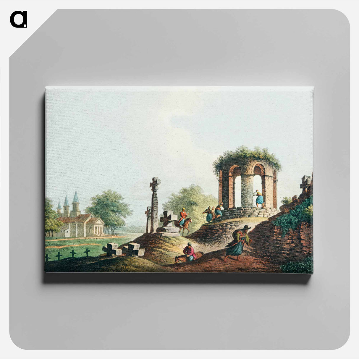 View near Bucharest - View of the Ottoman Empire Canvas.