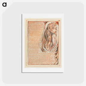 アートポストカード-Jerusalem, Plate 96, "As the Sun & Moon lead forward...." - ウィリアム ブレイク Postcard.