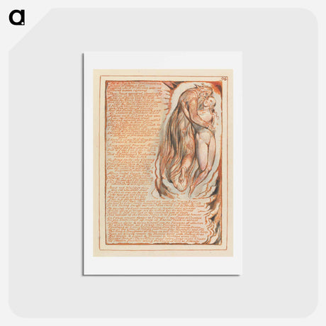 アートポストカード-Jerusalem, Plate 96, "As the Sun & Moon lead forward...." - ウィリアム ブレイク Postcard.