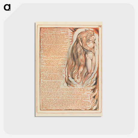 アートポストカード-Jerusalem, Plate 96, "As the Sun & Moon lead forward...." - ウィリアム ブレイク Postcard.