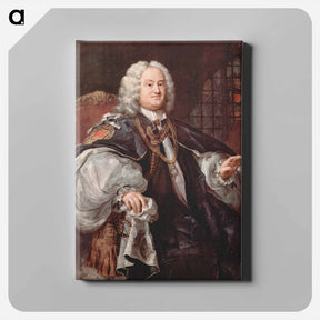 アートパネル-Portrait of Bischofs Benjamin Hoadly - ウィリアム ホガース Canvas.