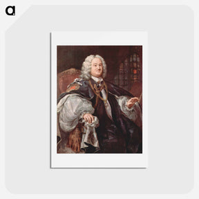 アートポストカード-Portrait of Bischofs Benjamin Hoadly - ウィリアム ホガース Postcard.