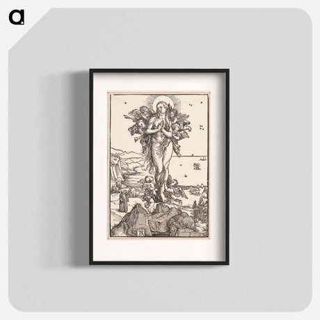 アートポスター-Mary Magdalene is taken to heaven by the angels - アルブレヒト デューラー Poster.