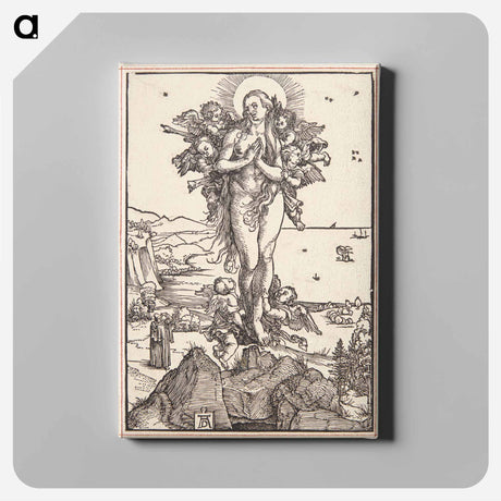 アートパネル-Mary Magdalene is taken to heaven by the angels - アルブレヒト デューラー Canvas.