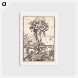 アートポストカード-Mary Magdalene is taken to heaven by the angels - アルブレヒト デューラー Postcard.