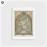 アートポストカード-Ilsee, Princesse de Tripoli - アルフォンス ミュシャ Postcard.