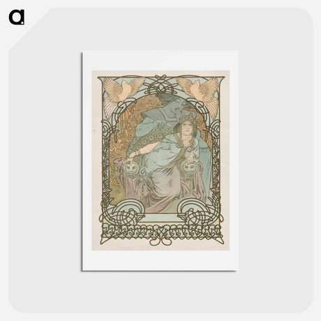 アートポストカード-Ilsee, Princesse de Tripoli - アルフォンス ミュシャ Postcard.