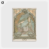 アートポストカード-Ilsee, Princesse de Tripoli - アルフォンス ミュシャ Postcard.