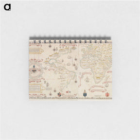 アートメモ帳-World map - アンティーク地図 Memo.