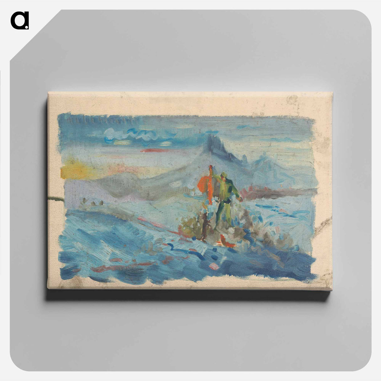 Hunters in a landscape - アーノルド ピーター ワイズ クビンチャン Canvas.