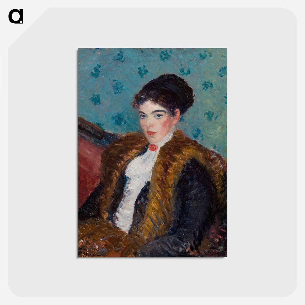 アートポストカード-Girl with Fox Furs
 - バーンズ・コレクション Postcard.