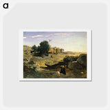 アートポストカード-Hagar in the Wilderness - カミーユ ピサロ Postcard.
