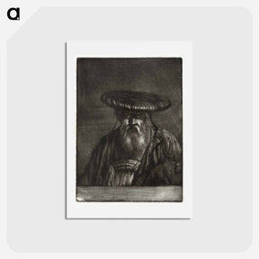 アートポストカード-Old Man with a Flat Cap
 - コルネリス プロース ファン アムステル Postcard.