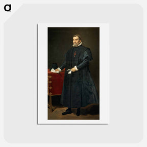 アートポストカード-Portrait of Don Diego de Corral y Arellano - ディエゴ ベラスケス Postcard.