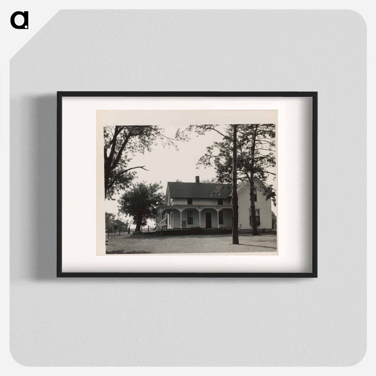 White Clapboard House, Nebraska - ドロテア ラング Poster.