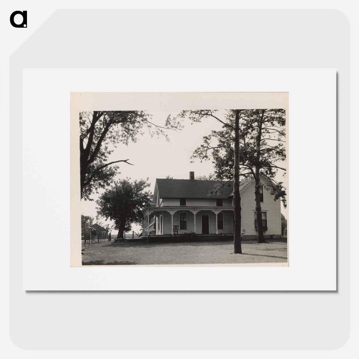White Clapboard House, Nebraska - Dorothea Lange Poster.