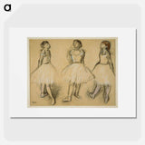 Three Studies of a Dancer in Fourth Position - Edgar Degas Poster.